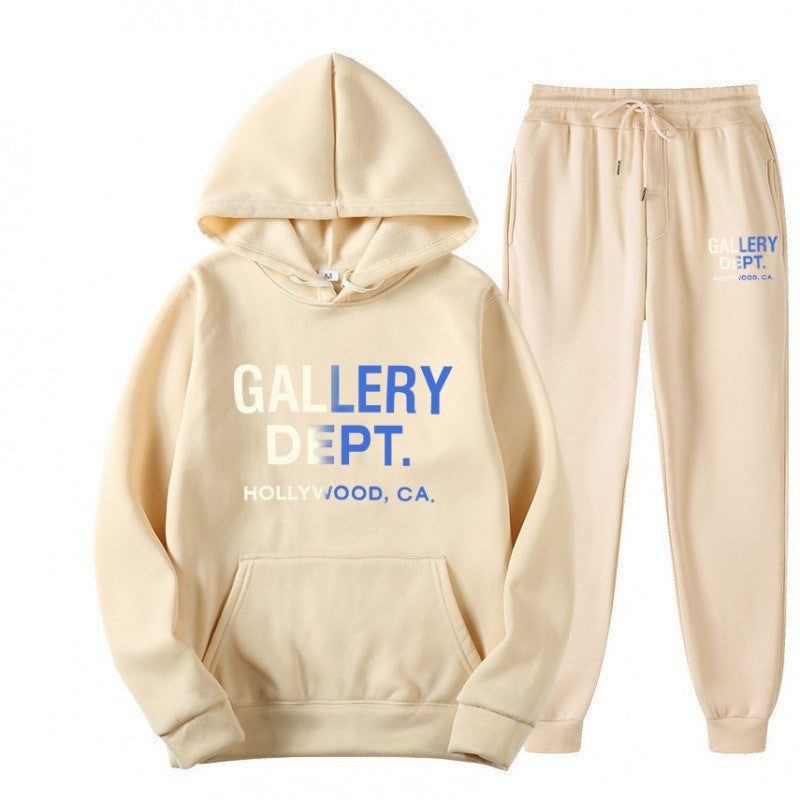 Print Hoodie Set for Men and Women