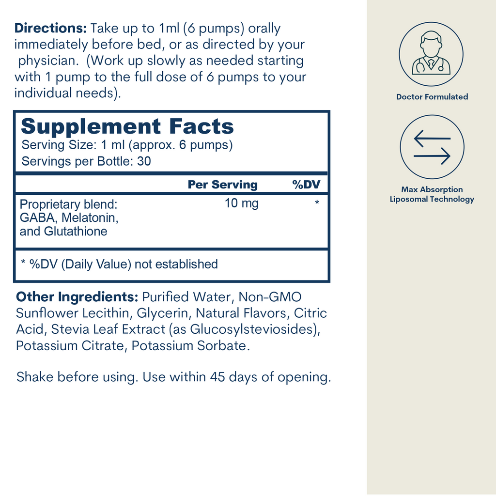 Liposomal Sleep Formula - Liquid Spray (1 FL OZ/ 30 Servings)
