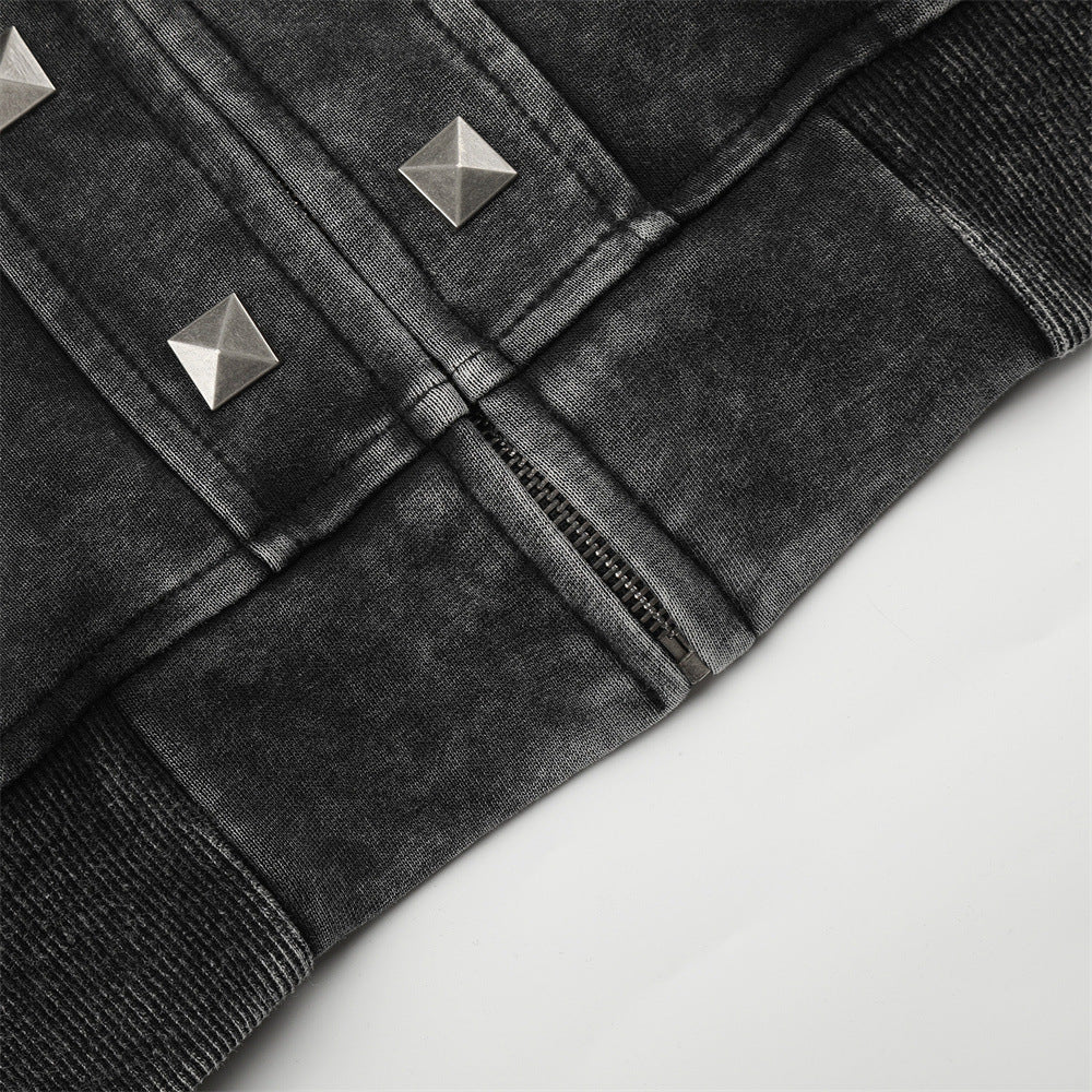 Old hooded sweatshirt jacket for men