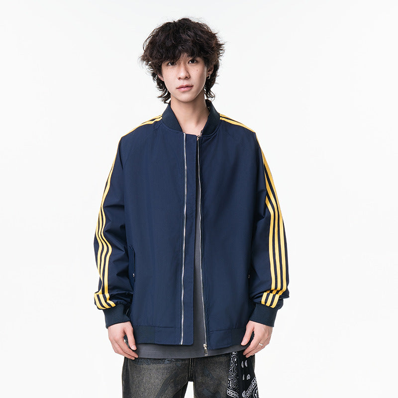 Casual Striped Jacket for Men and Women