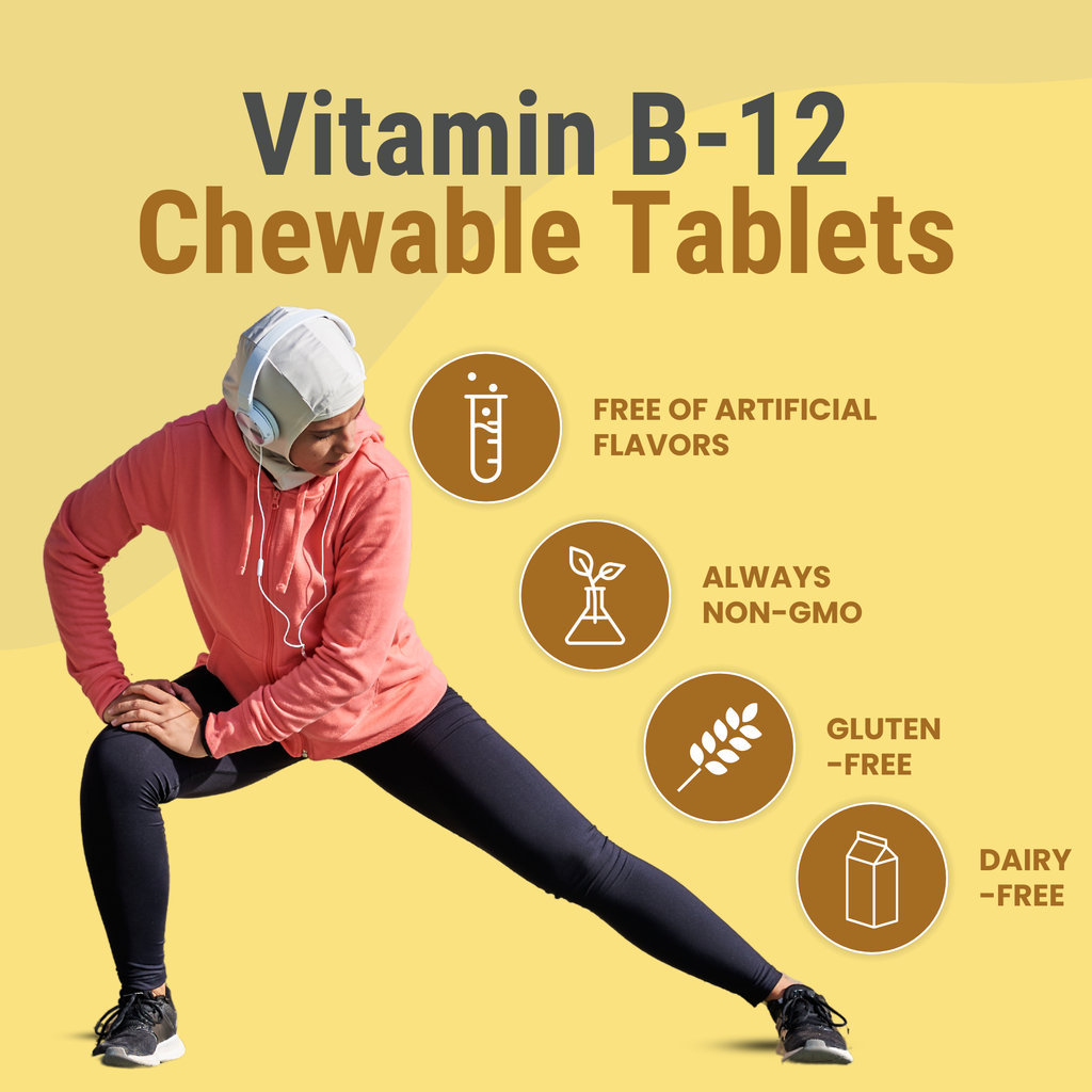 Halal Vitamin B-12 (Methylcobalamin) Tablets (3-Pack)