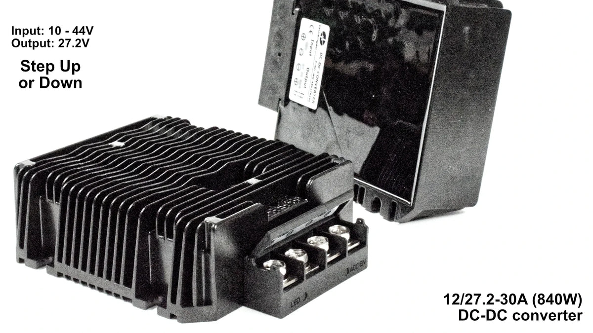DC-DC Converters: step up/down transformers for 12V, 24V & 48V