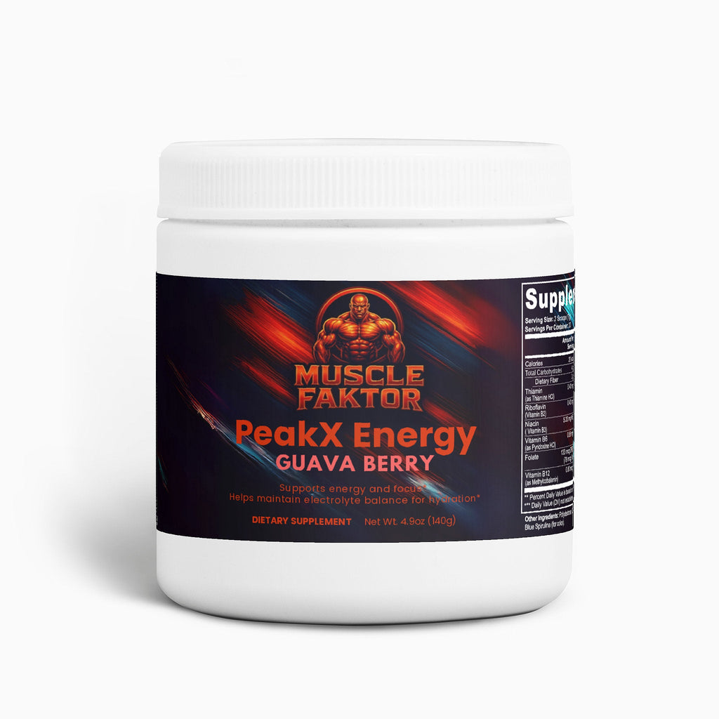 Muscle Faktor PeakX Energy Powder — Guava Berry Sugar-Free