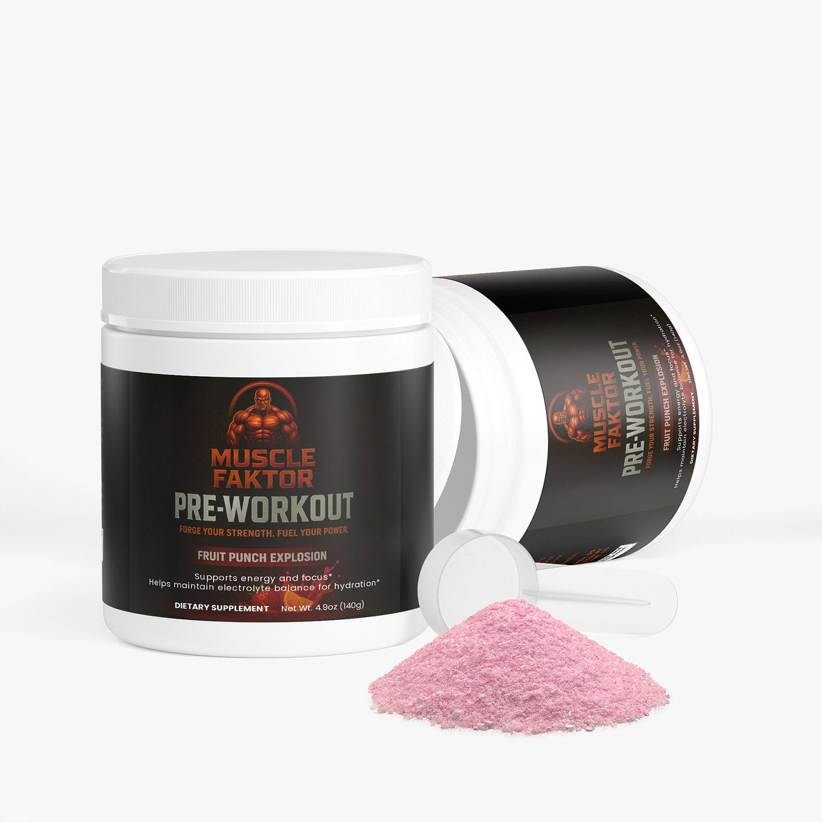 Muscle Faktor Fruit Punch Energy Powder — Sugar-Free Formula