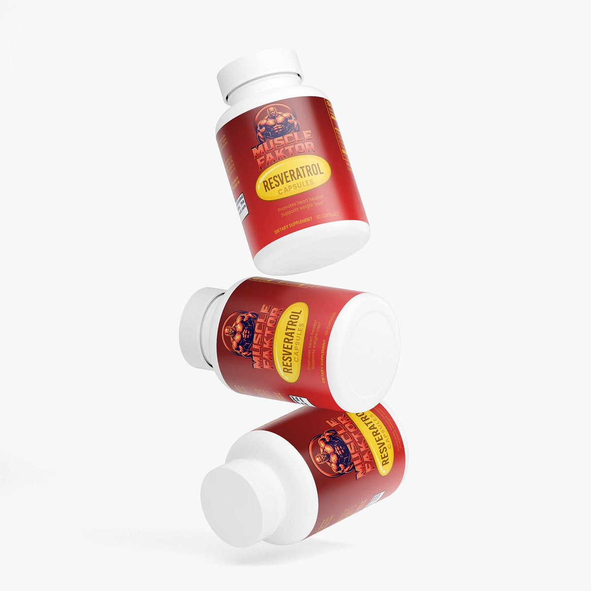 Muscle Faktor Resveratrol 600mg Antioxidant Supplement Capsules