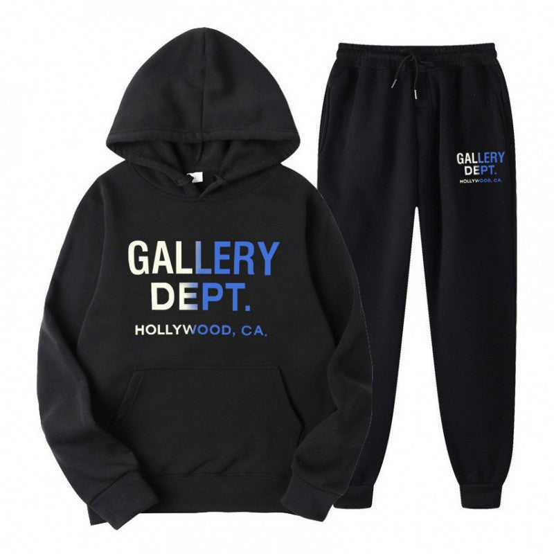Print Hoodie Set for Men and Women