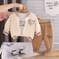 Three piece casual baseball suit for men