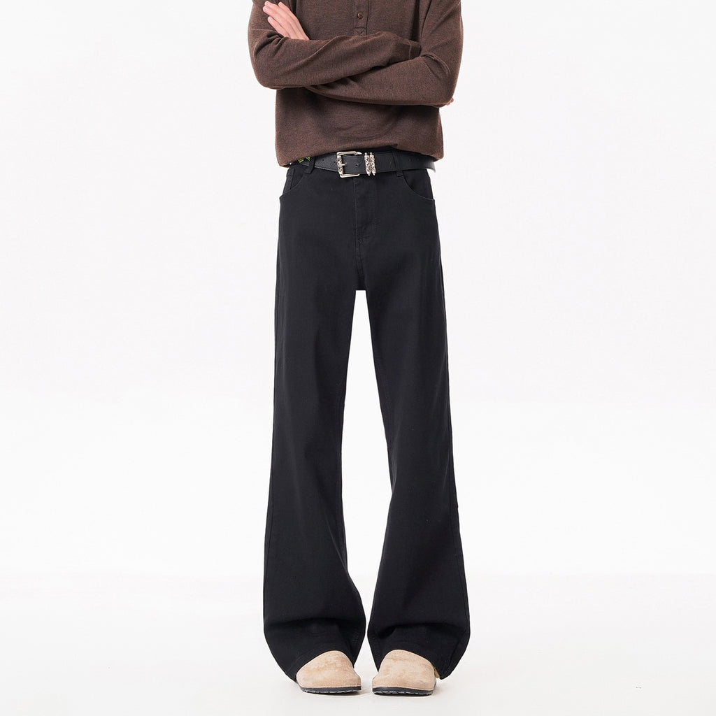 Washed Slim-Fitting Denim Pants for Men and Women