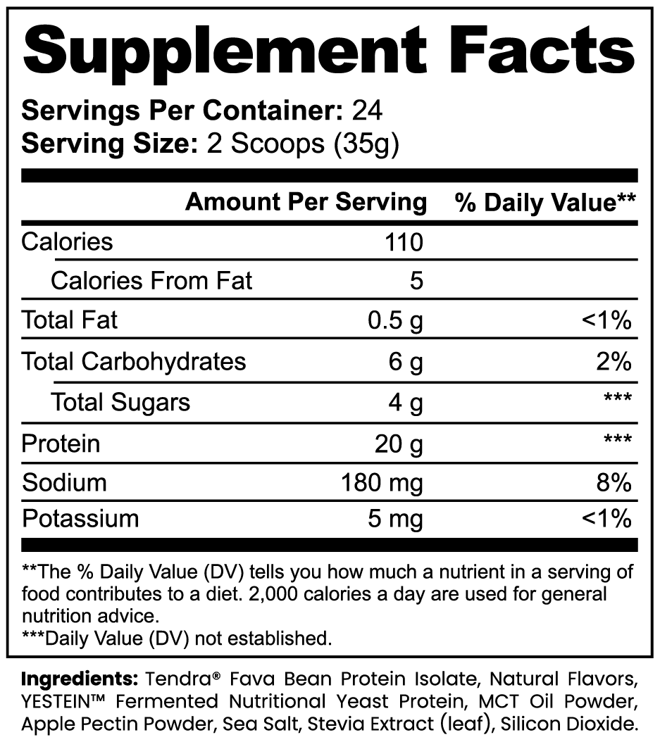 Muscle Faktor Plant Protein Powder — Vanilla (Fava Bean & Yeast)