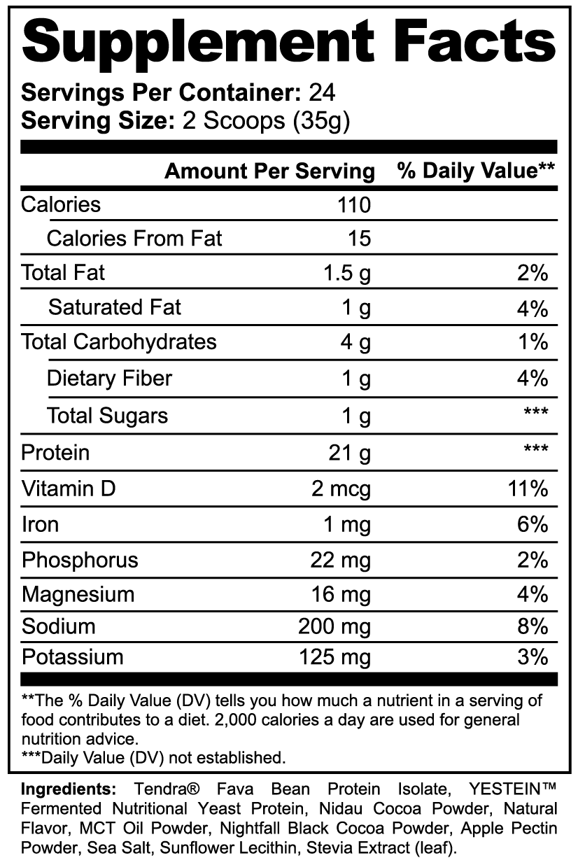 Muscle Faktor Plant Protein Powder — Chocolate (Fava Bean & Yeast)