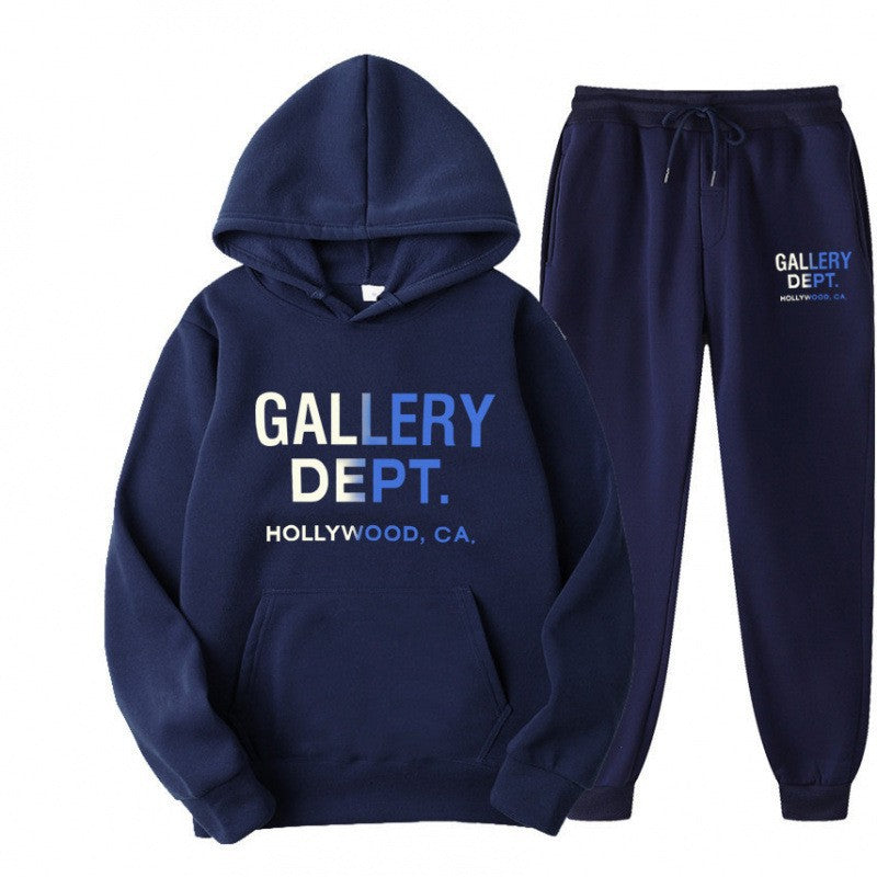 Print Hoodie Set for Men and Women
