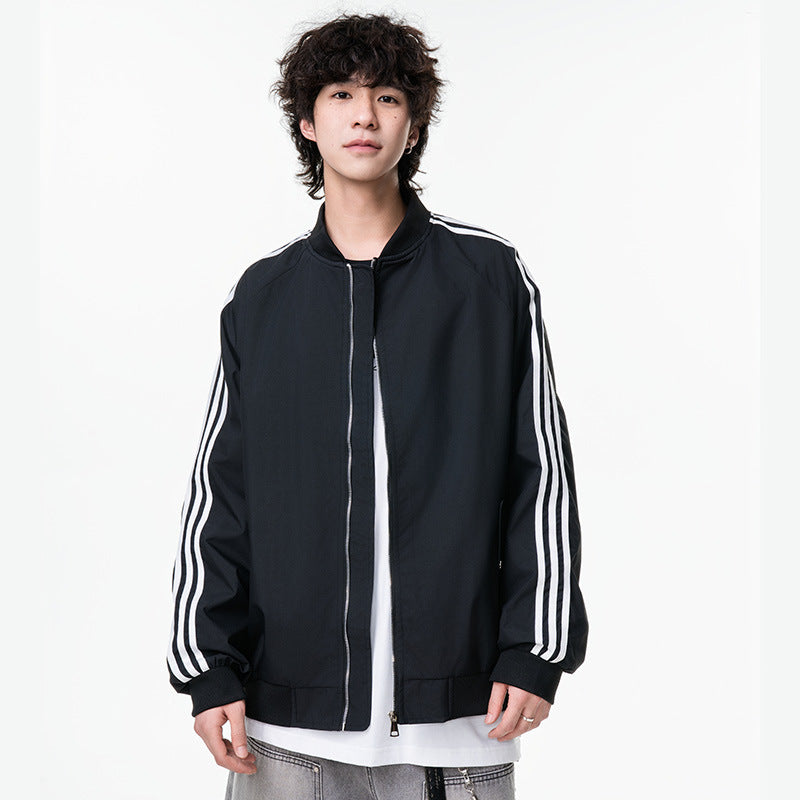 Casual Striped Jacket for Men and Women
