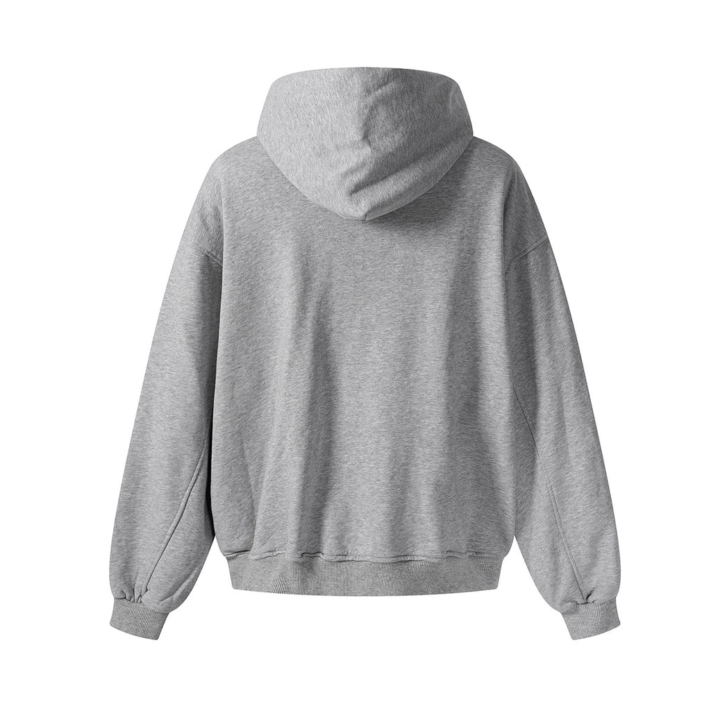 Loose deconstruction zipper hoodie for men