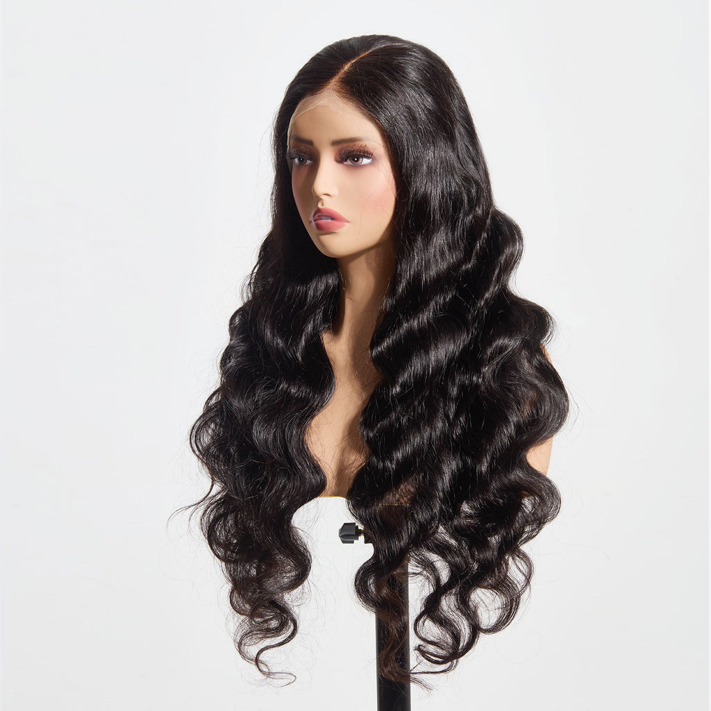 StariaHair 13"x6" HD Lace Frontal Wig 180% Body Wave #1B