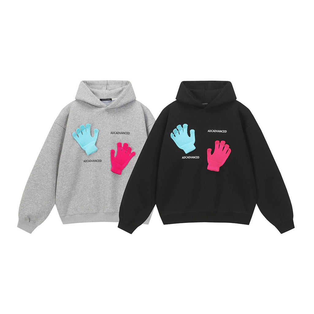 Gloves hooded sweatshirt for men and women
