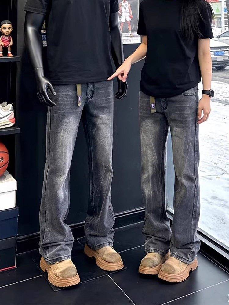 Straight Loose Denim Pants Men