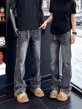 Straight Loose Denim Pants Men