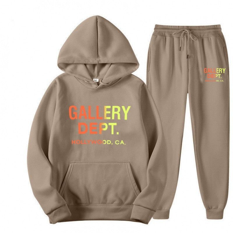 Print Hoodie Set for Men and Women