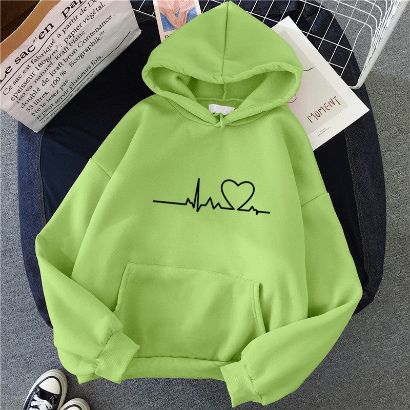 Sporty Warm Loose Hooded Sweatshirt for Men and Women