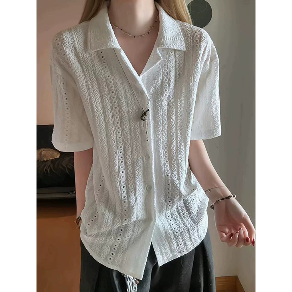 carved short sleeve shirt for men and women