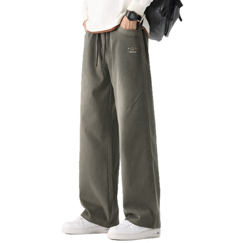 Retro Embroidered Casual Pants for Men