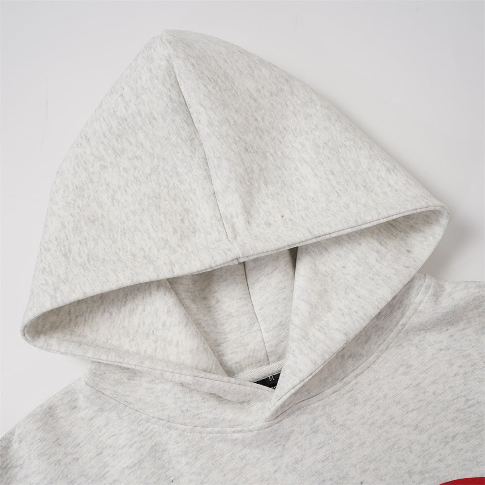 Letter printed hooded sweatshirt for men