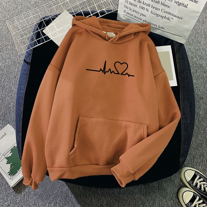 Sporty Warm Loose Hooded Sweatshirt for Men and Women