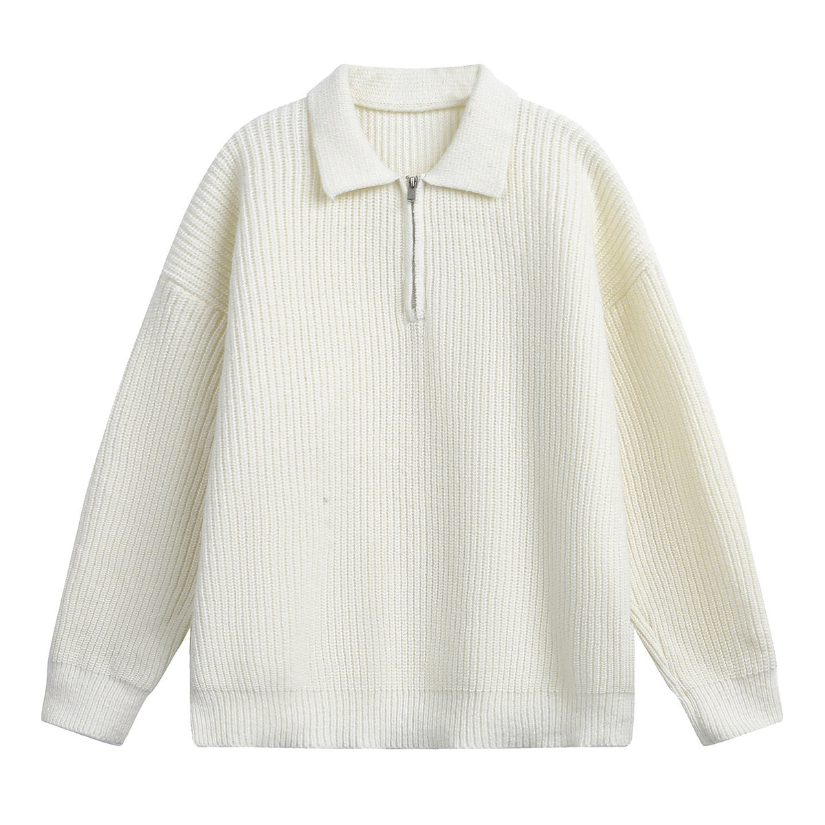 Half zip lapel sweater for men in autumn