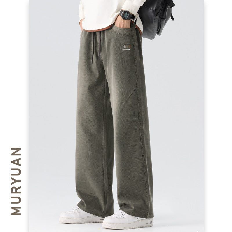 Retro Embroidered Casual Pants for Men