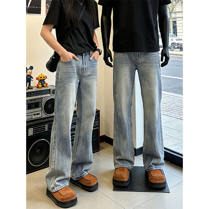Straight Loose Denim Pants Men