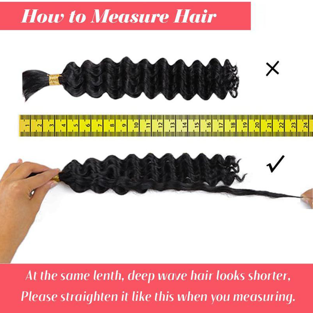 StariaHair #27 Deep Wave Hair Bulk Hair for Braiding