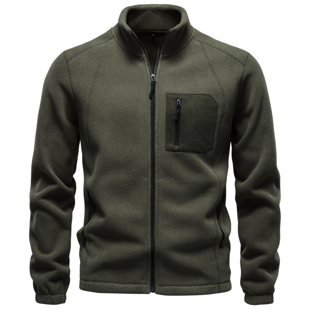 Long sleeved zipper jacket for men