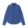Blue Pure Cotton Long Sleeve Shirt for Men