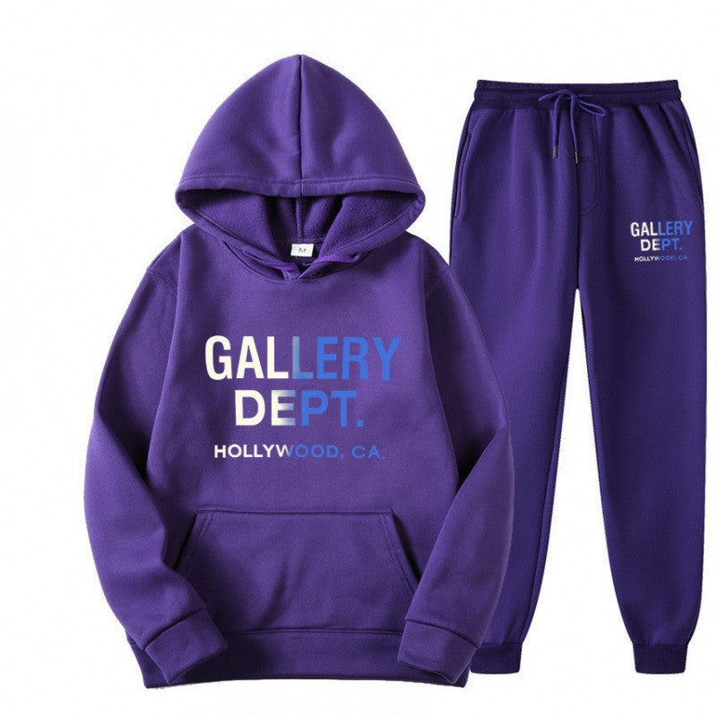 Print Hoodie Set for Men and Women