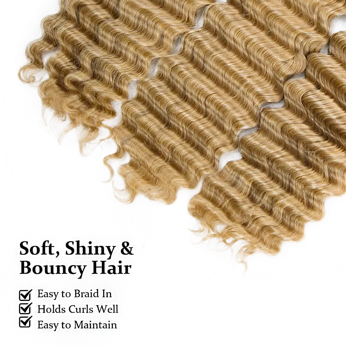 StariaHair #27 Deep Wave Hair Bulk Hair for Braiding