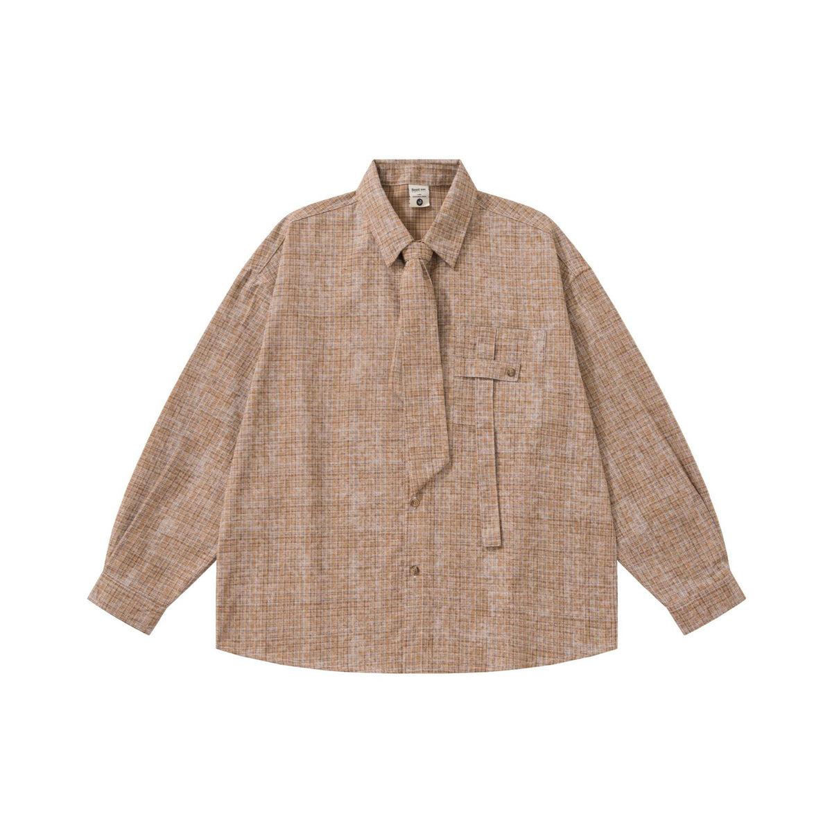 College Wind Long Sleeve Shirt for Men