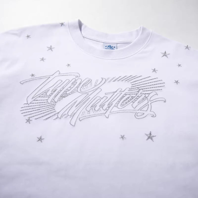 Embroidery Short Sleeve T-Shirt Men