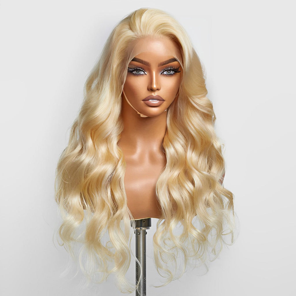 StariaHair #613 Blonde 13"x4" Body Wave Transparent Lace Frontal Wigs 150%