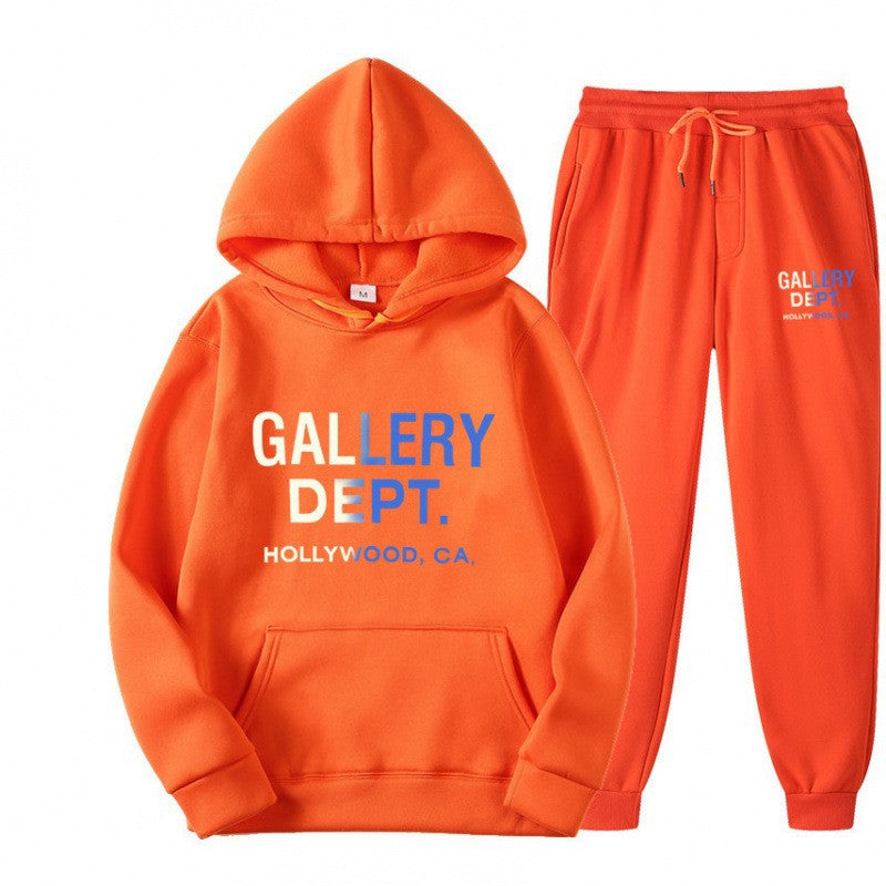 Print Hoodie Set for Men and Women