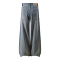 Washed denim pants for men