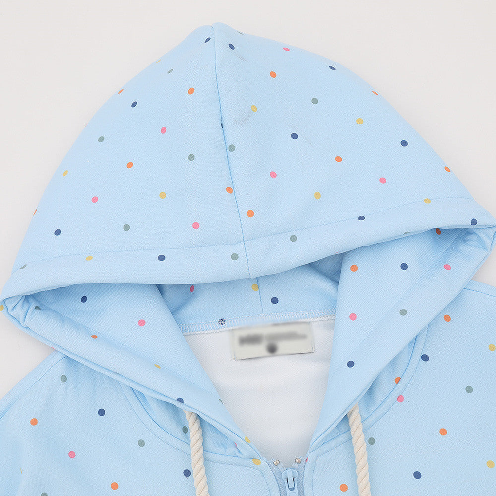 Full printed cardigan sweatshirt for men