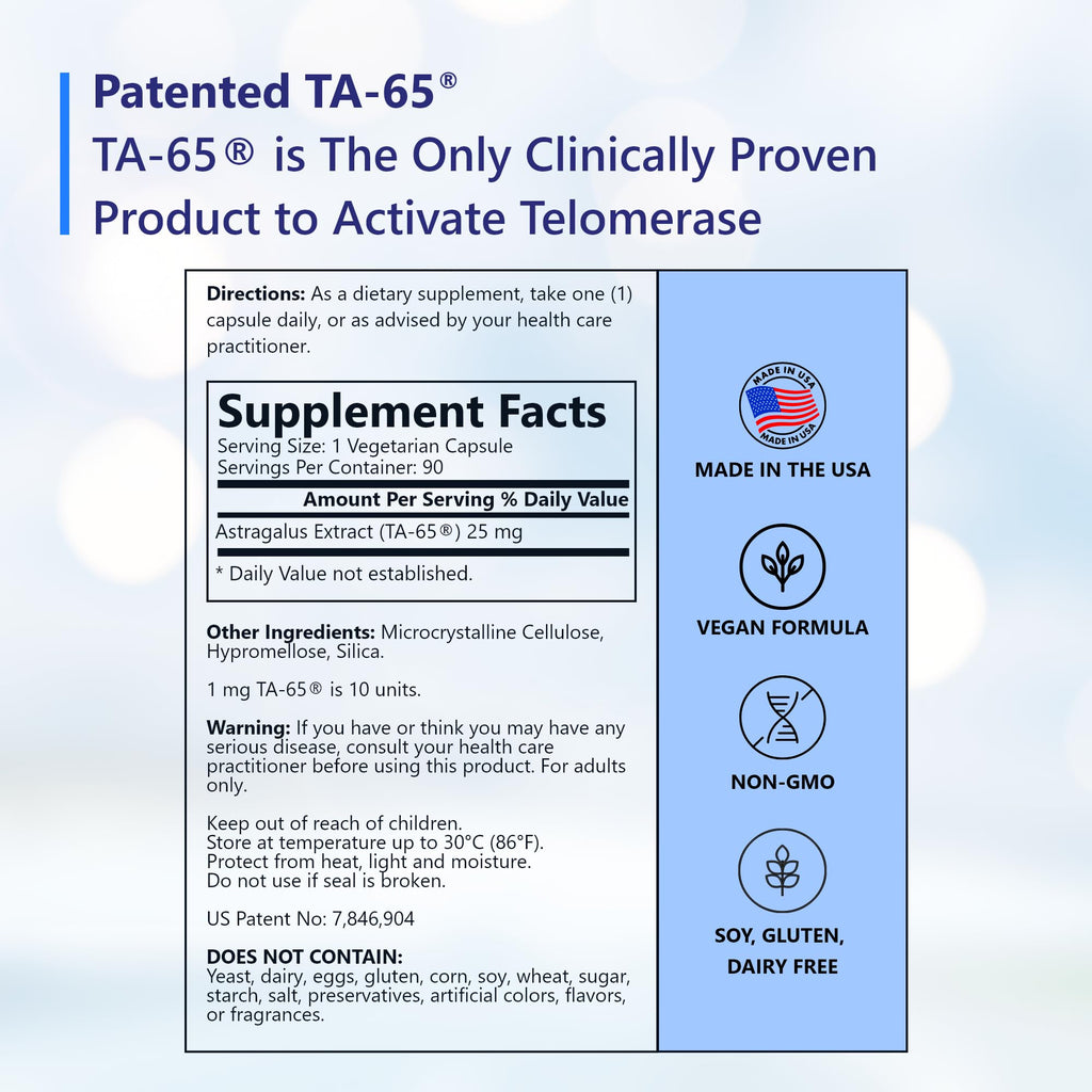 TA-65: 25 mg Telomerase Activator