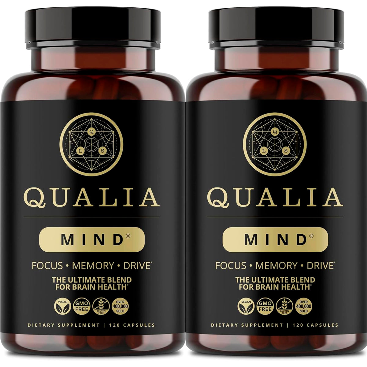 Qualia Mind Caffeine Free Focus Memory Ultimate Blend For Brain Health 120 Caps