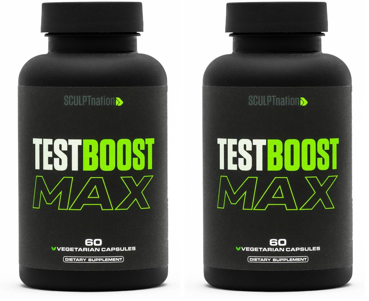 Sculpt Nation by V Shred Test Boost Max - Testosterone Supplement for Men - Tribulus Terrestris for Men - Natural Energy, Stamina, and Strength Booster - 60 Gluten Free Capsules