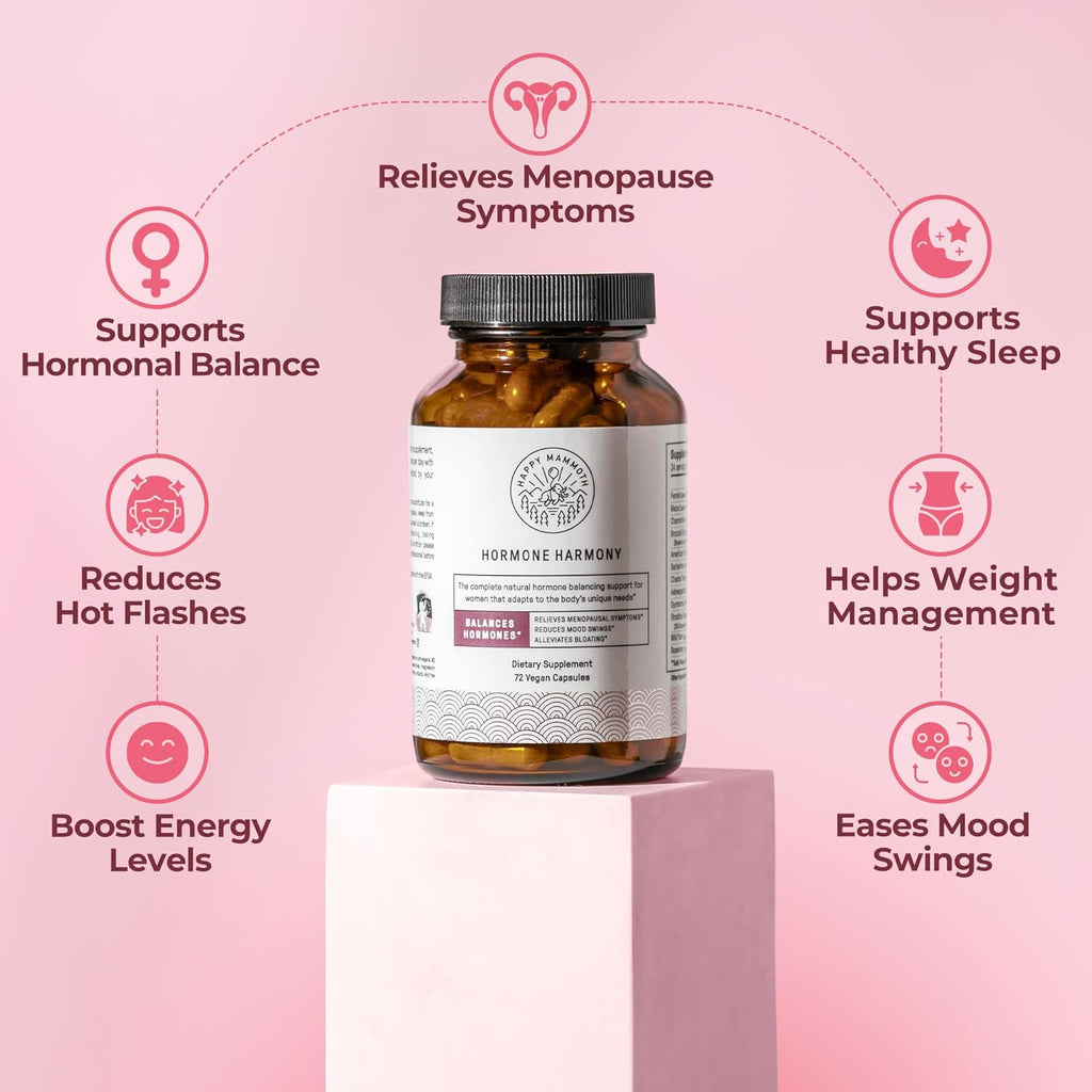 Happy Mammoth Hormone Harmony Natural Hormonal Support for Women 72 Capsules
