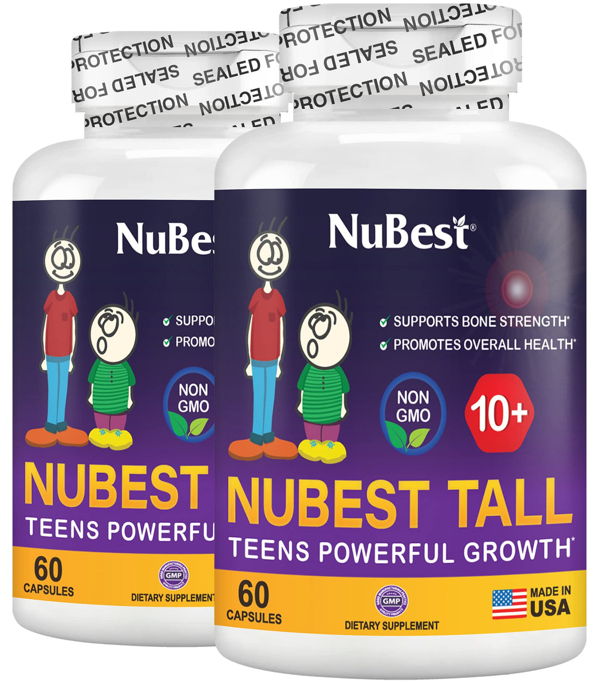 NuBest Tall 10+, Powerful Growth Support for Teens - 60 Capsules