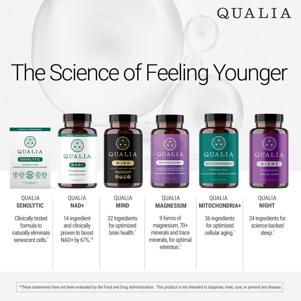 Qualia Mind Caffeine Free Focus Memory Ultimate Blend For Brain Health 120 Caps