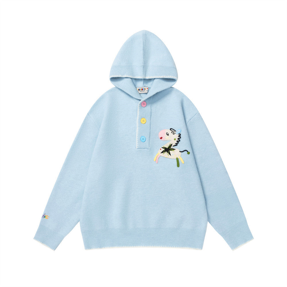 Hooded pullover sweater for men