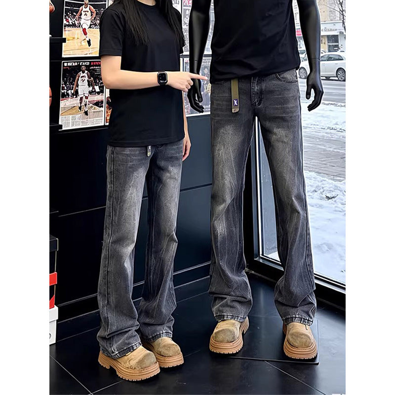 Straight Loose Denim Pants Men
