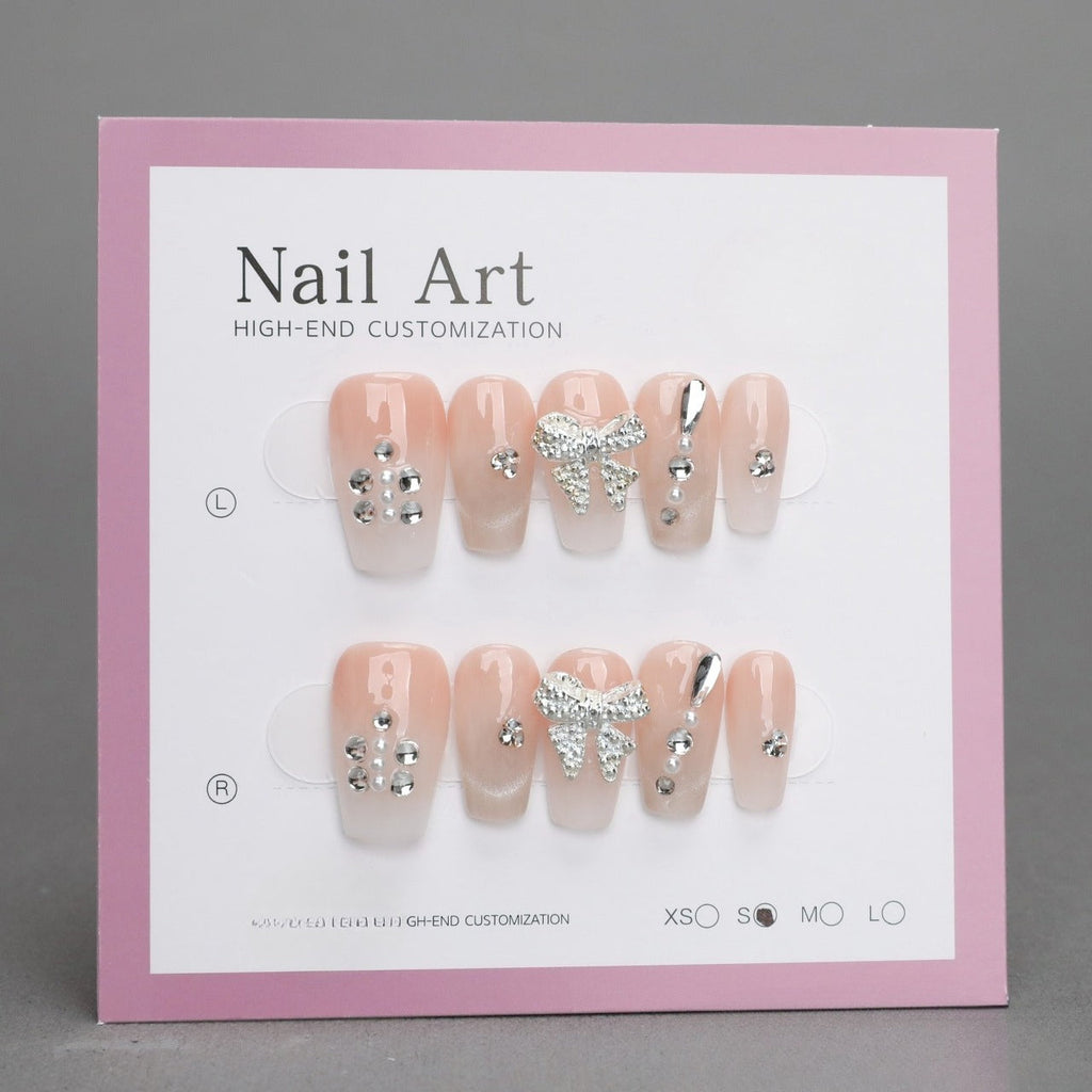 White Nail Wear Nail Art Reusable Press on Nails False Nails